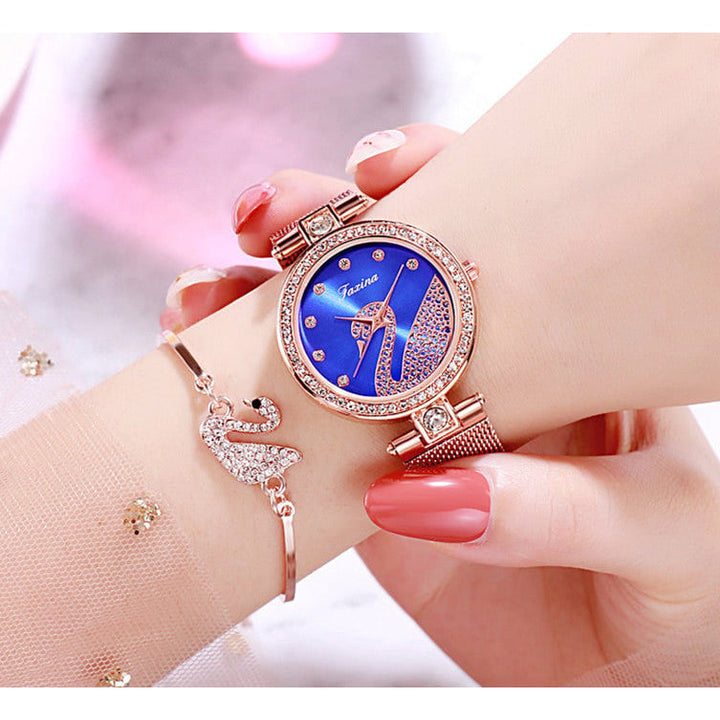 Fashion bracelet necklace ring ladies watch set Image 8