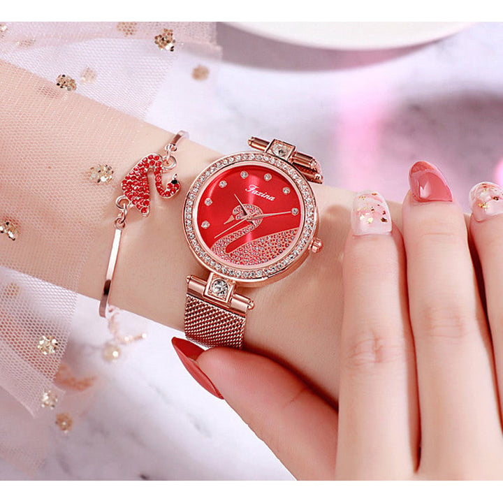 Fashion bracelet necklace ring ladies watch set Image 9