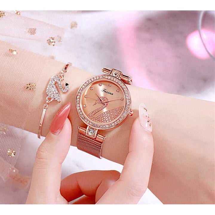 Fashion bracelet necklace ring ladies watch set Image 10