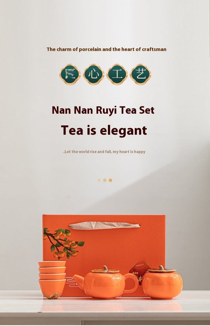 Gift Box With Hand Gift Set Ceramic Tea Set Suit Image 4