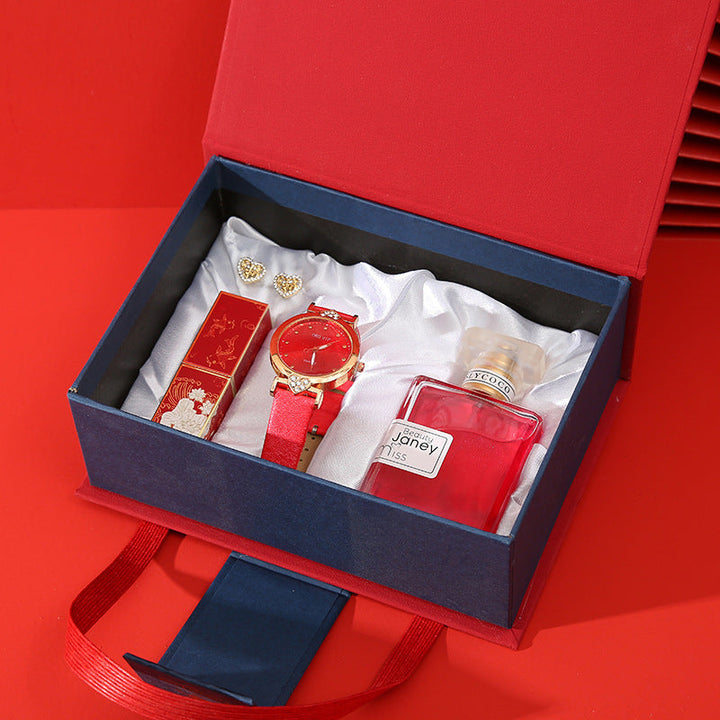 Hand Gift Set Watch Lipstick Perfume Gift Box Image 3