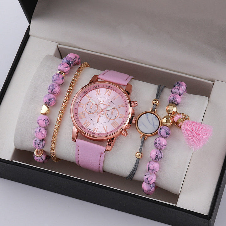 Ladies Graduated Belt Watch Jewelry Set Image 3