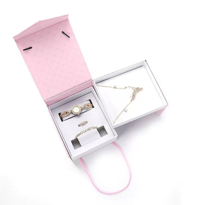 Ladies Watch Gift Box Set Necklace Earrings Combination Image 1