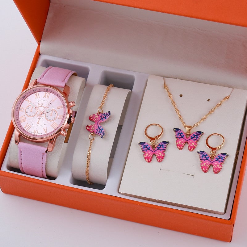 Ladies Graduated Belt Watch Jewelry Set Image 1