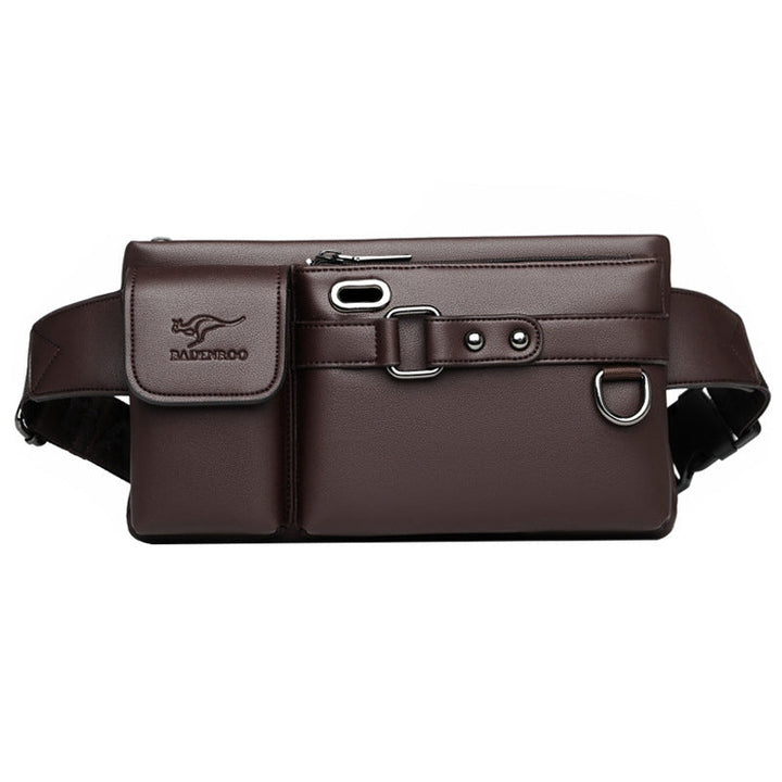 Luxury Brand Waist Bag Men Leather Fanny Pack Chest Bag Male Casual Belt Bags Sling Crossbody Bum Bag Belly Waist Packs Image 3