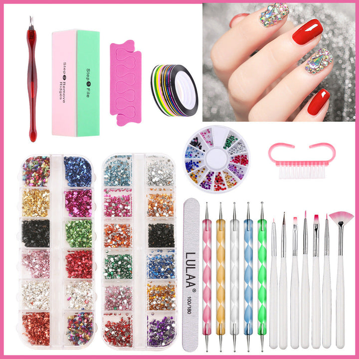 Nail Lamp Nail Art Sticker Drill Tool Set Image 1