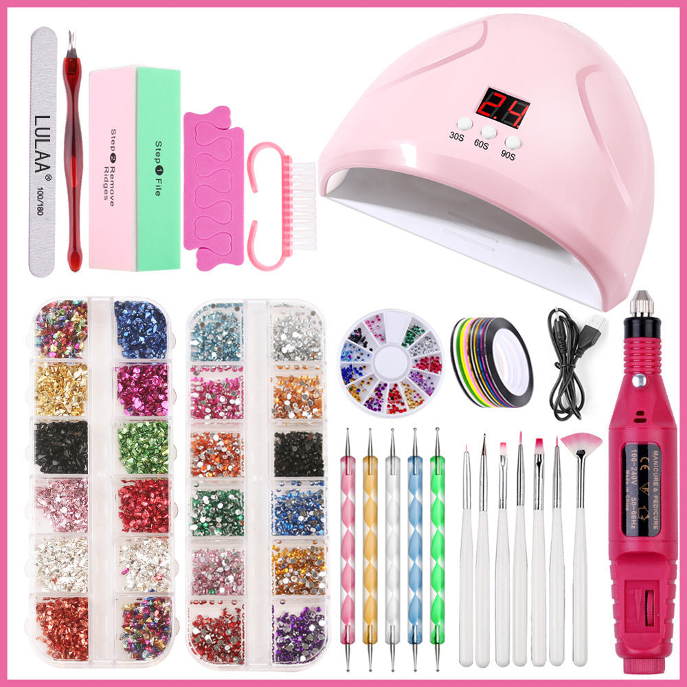 Nail Lamp Nail Art Sticker Drill Tool Set Image 2