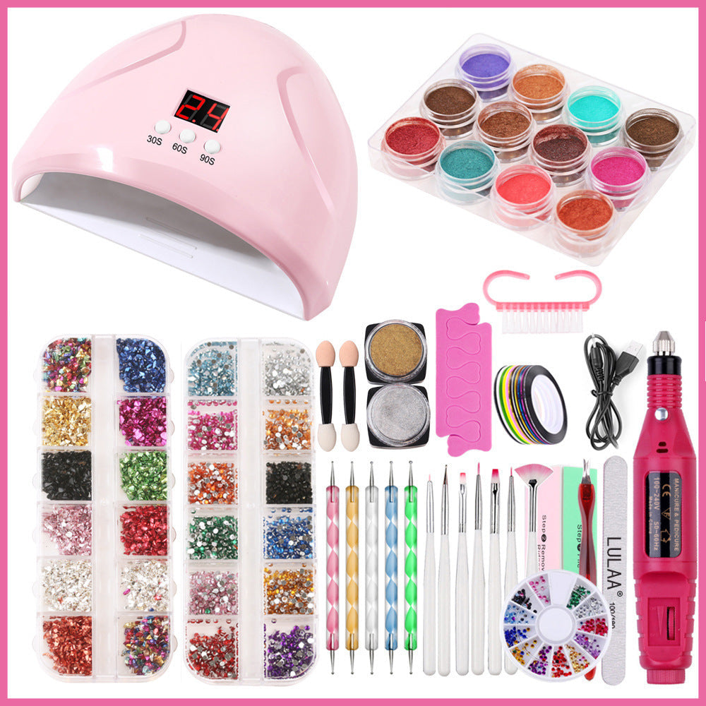 Nail Lamp Nail Art Sticker Drill Tool Set Image 3