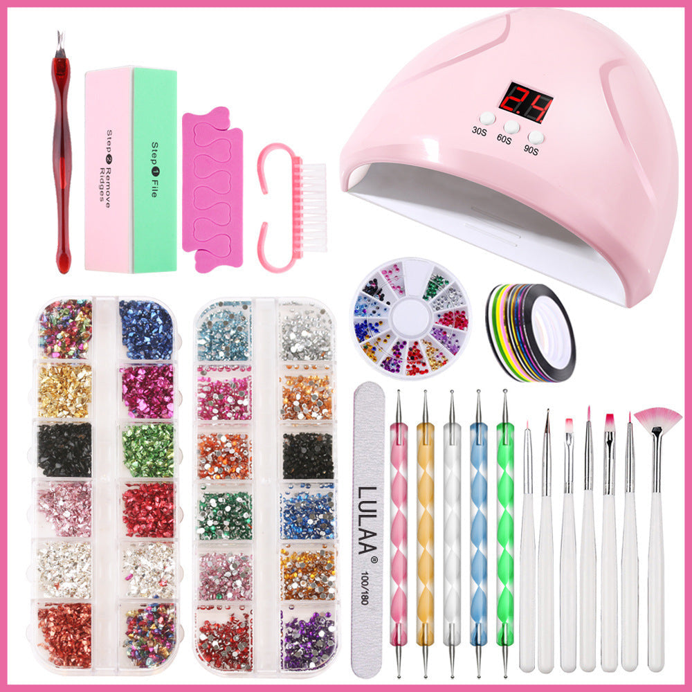 Nail Lamp Nail Art Sticker Drill Tool Set Image 4