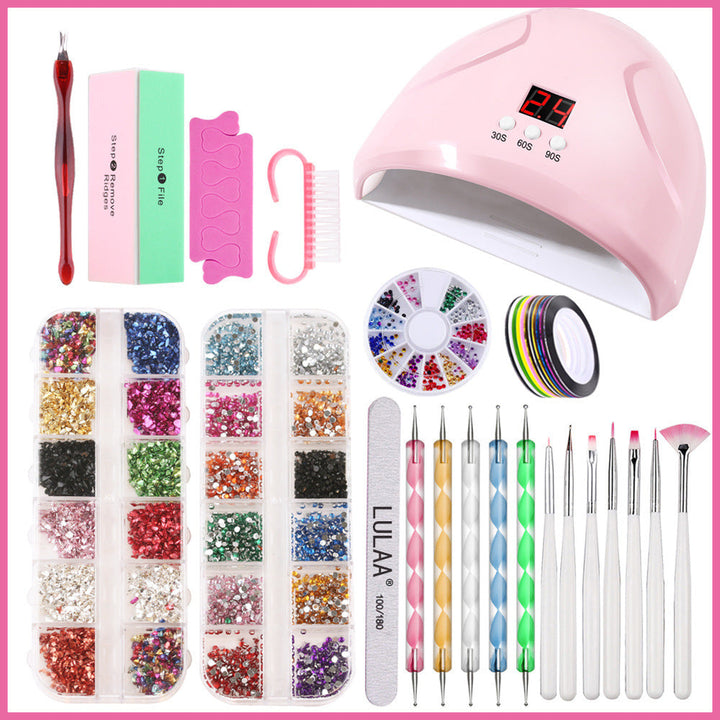 Nail Lamp Nail Art Sticker Drill Tool Set Image 4