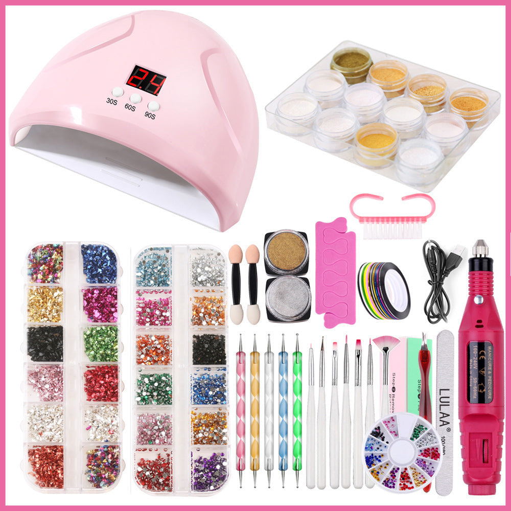 Nail Lamp Nail Art Sticker Drill Tool Set Image 4