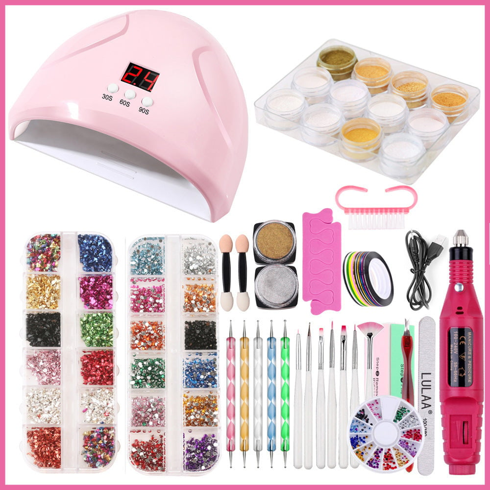 Nail Lamp Nail Art Sticker Drill Tool Set Image 1