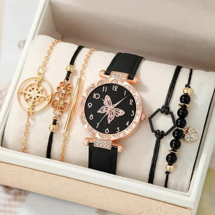 Simple Womens Quartz Watch Set Image 1