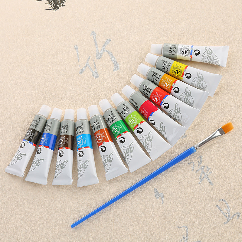 12 Colors 6ml Gouache Paint Set Beginners DIY Art Supplies Image 2