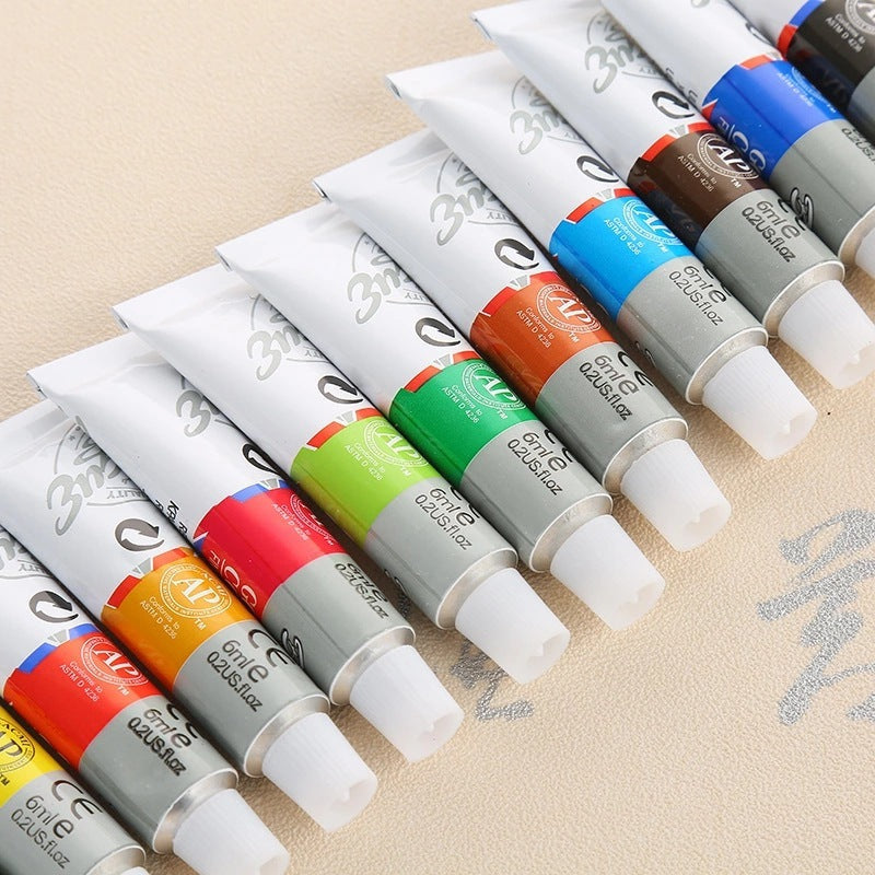 12 Colors 6ml Gouache Paint Set Beginners DIY Art Supplies Image 4