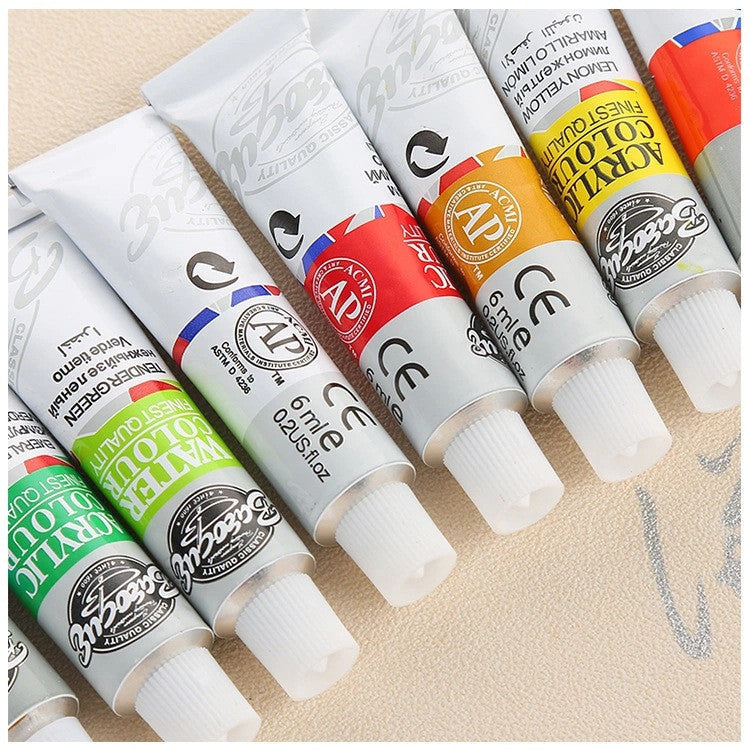 12 Colors 6ml Gouache Paint Set Beginners DIY Art Supplies Image 6