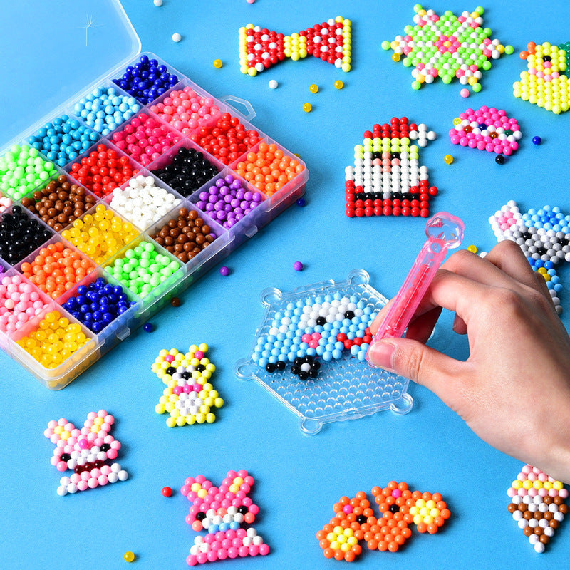 DIY Water Spray Magic Beads Handmade Toy Set Childrens Color Crystal Puzzle Craft Kit Image 1