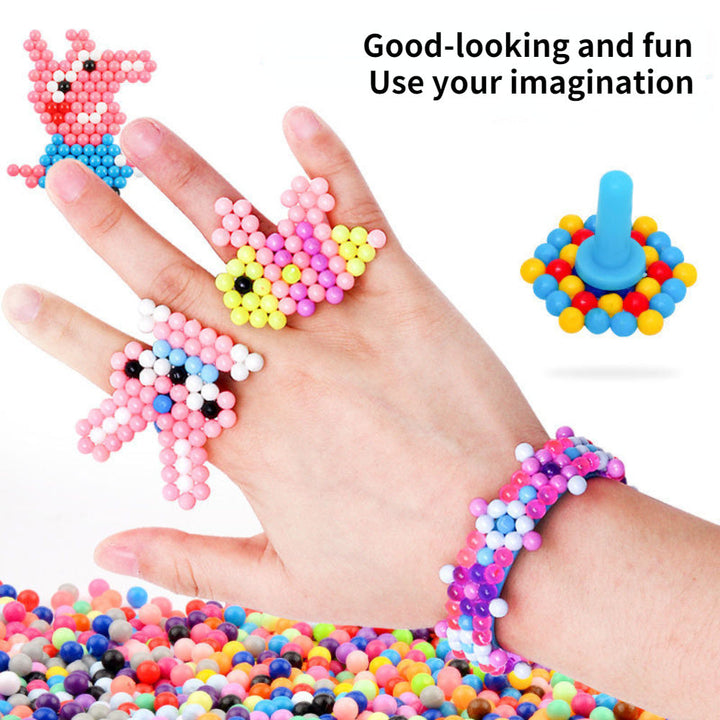 DIY Water Spray Magic Beads Handmade Toy Set Childrens Color Crystal Puzzle Craft Kit Image 2