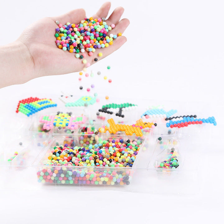 DIY Water Spray Magic Beads Handmade Toy Set Childrens Color Crystal Puzzle Craft Kit Image 3