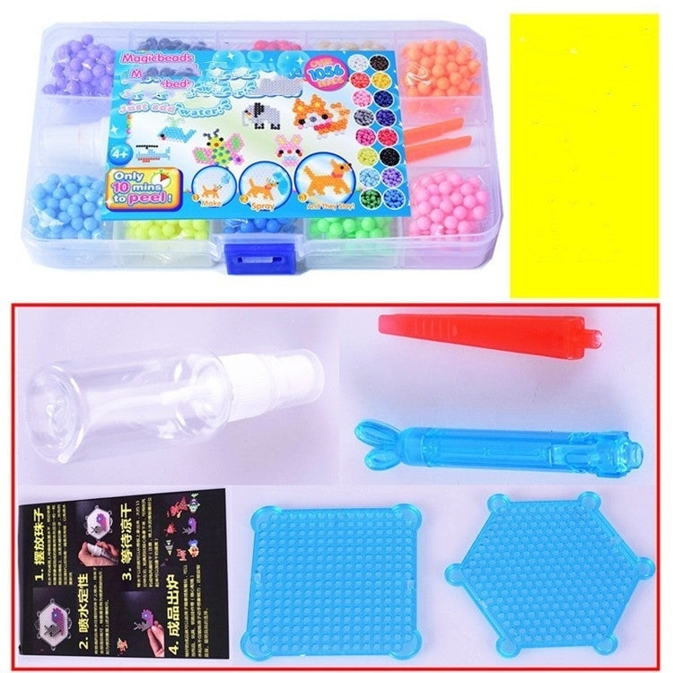 DIY Water Spray Magic Beads Handmade Toy Set Childrens Color Crystal Puzzle Craft Kit Image 7