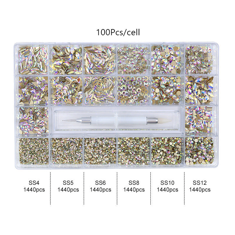 Fashion DIY Nail Art Jewelry Rhinestone Set Image 1