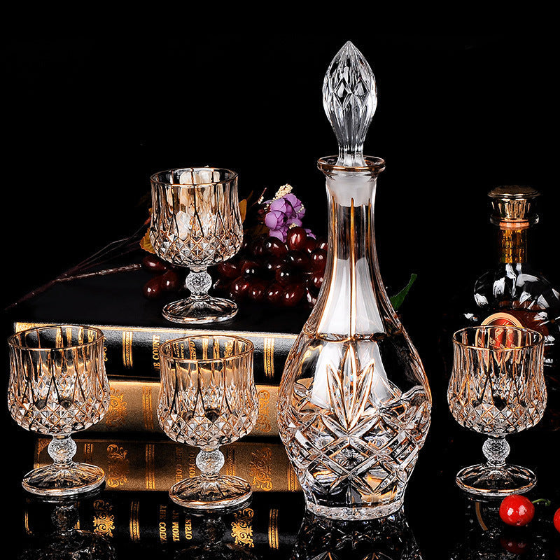 Flavinz Crystal Glass Whiskey Red Wine Bottle Gift Set Image 2