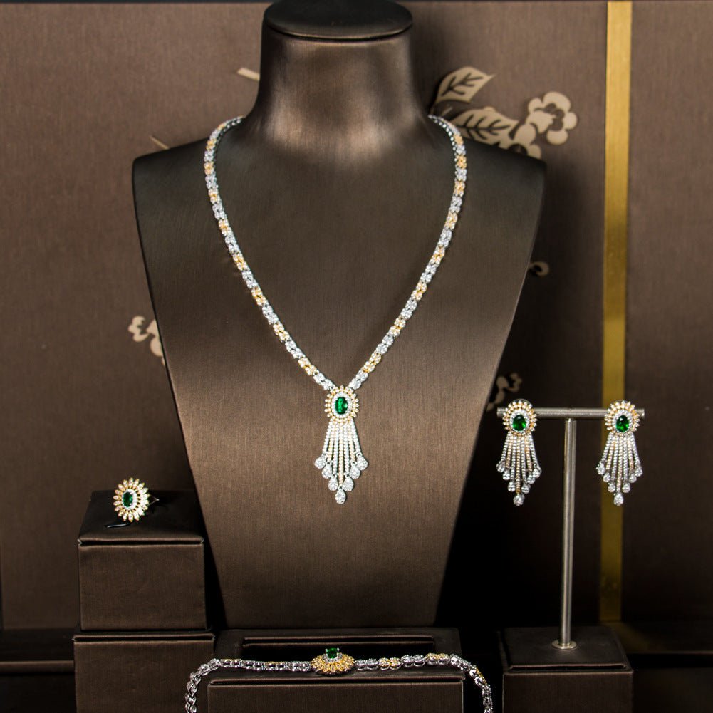 Four-piece zircon jewelry set Image 1