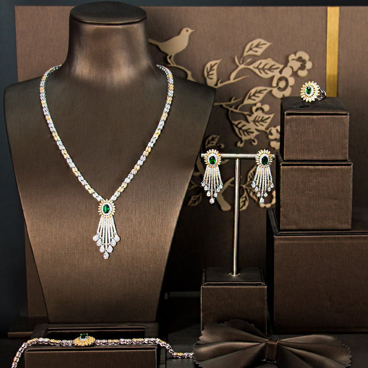 Four-piece zircon jewelry set Image 3