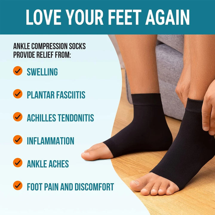 1Pair Neuropathy Socks for Men Women Soothe Compression Socks for Neuropathy Pain,Ankle Brace Plantar Fasciitis Swelling Image 1