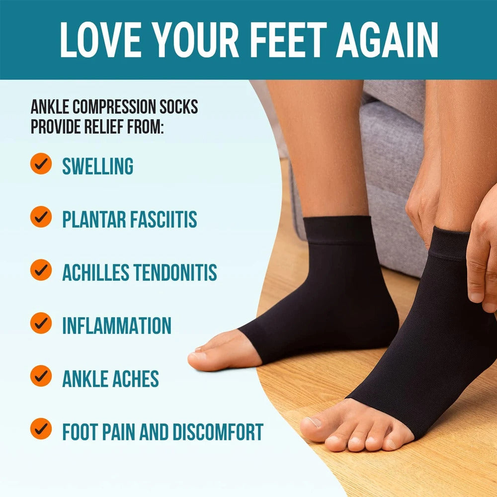 Neuropathy Compression Socks for Pain Relief Ankle Brace for Plantar Fasciitis Image 1