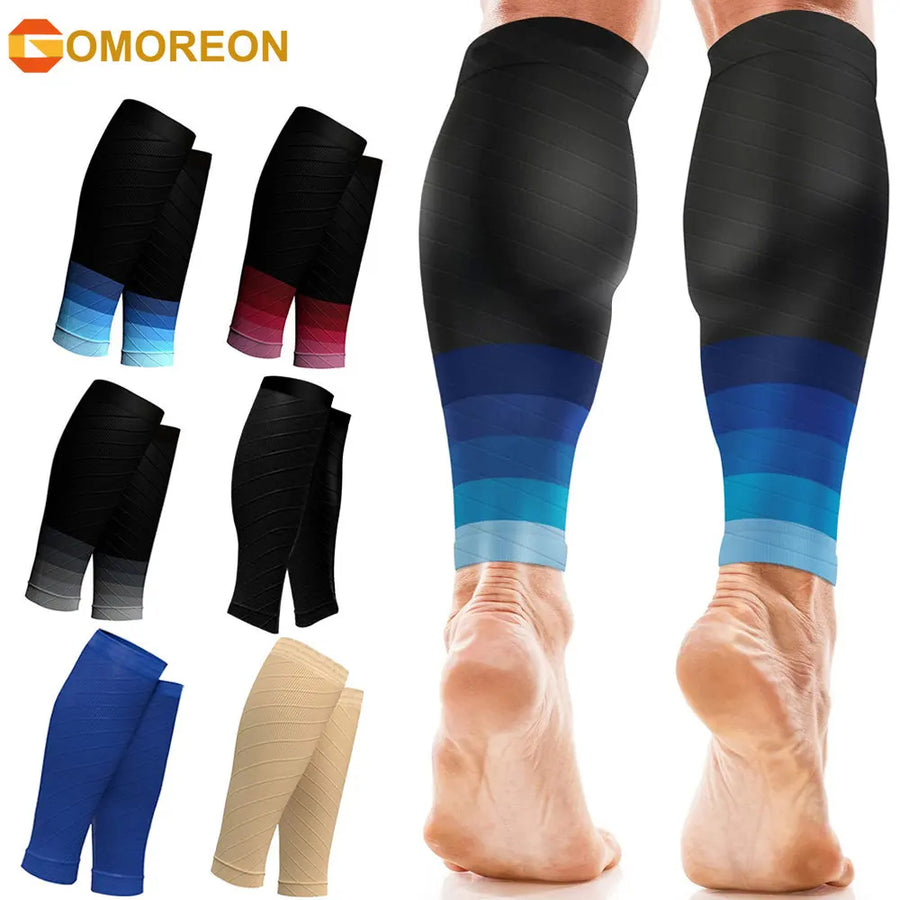 Calf Compression Sleeves for Men Women 20-30mmHg Shin Splints Support Socks Image 1