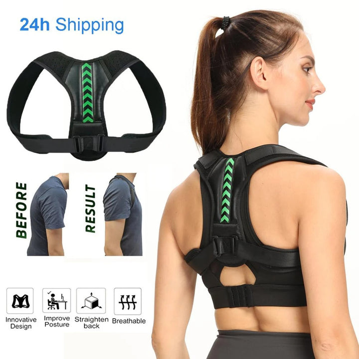 Adjustable Back Posture Corrector Belt Clavicle Spine Men Women Home Office Outdoor Upper Back Waist Shoulder Posture Image 1