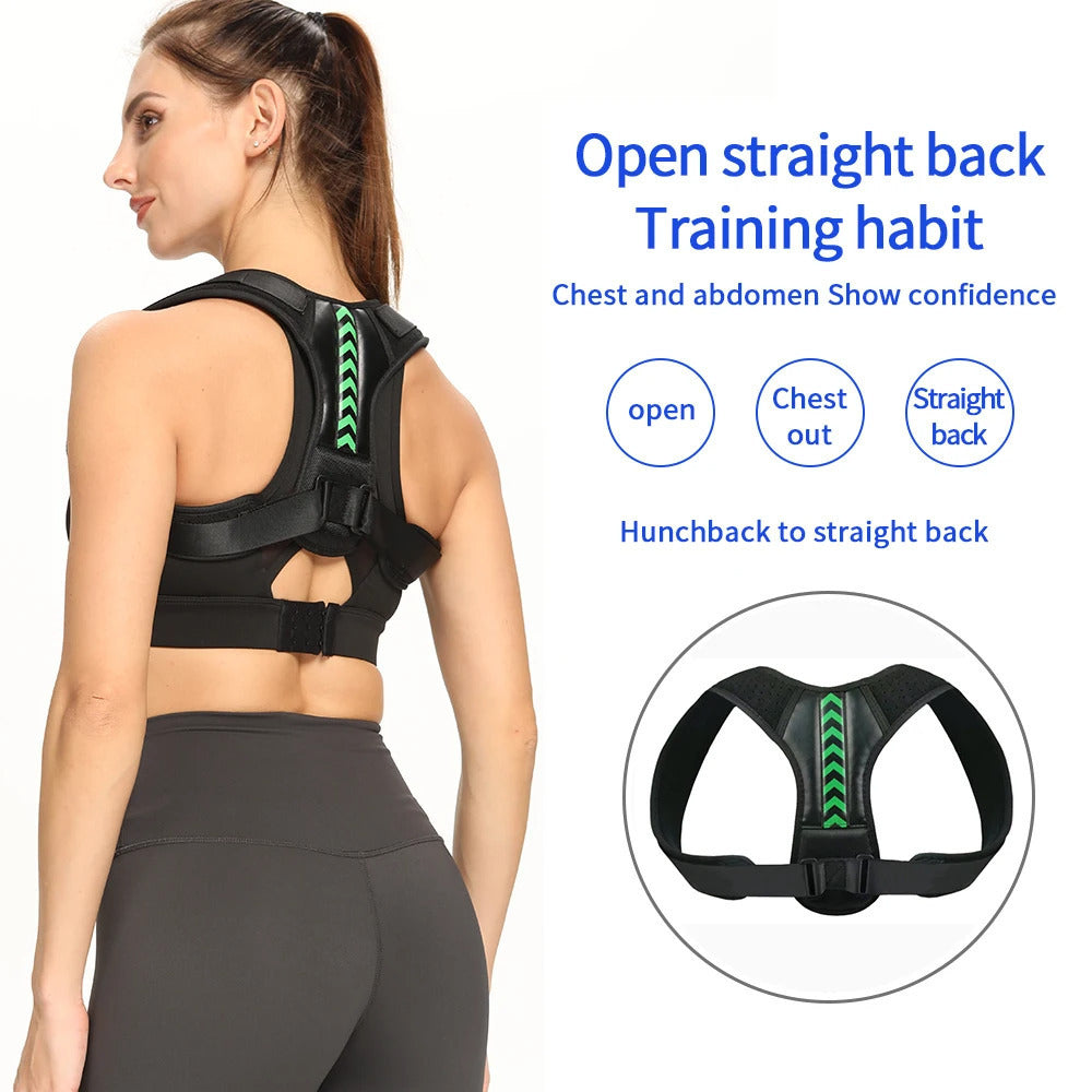 Adjustable Back Posture Corrector Belt Clavicle Spine Men Women Home Office Outdoor Upper Back Waist Shoulder Posture Image 2