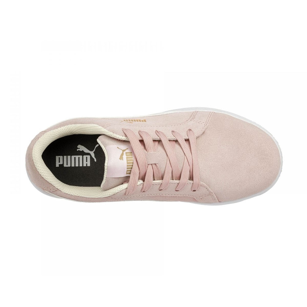 PUMA Womens Iconic Low Composite Toe Work Shoes Pink Suede Size 640145 Image 2