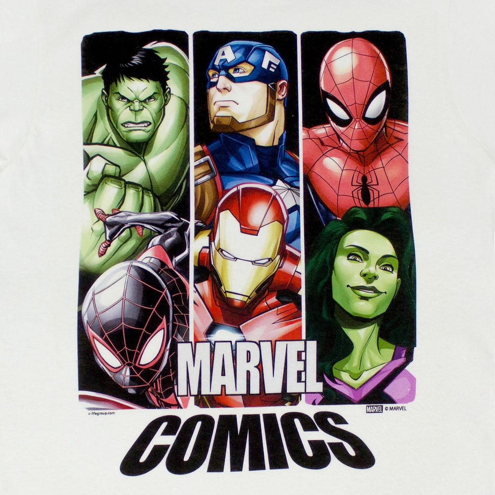 Marvel Comics Super Heroes Tri Panel T-Shirt Image 2