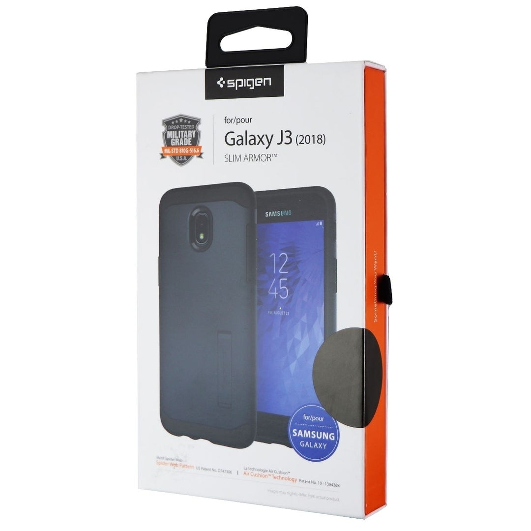 Spigen Slim Armor Series Dual Layer Case for Galaxy J3 (2018) - Metal Slate Image 1