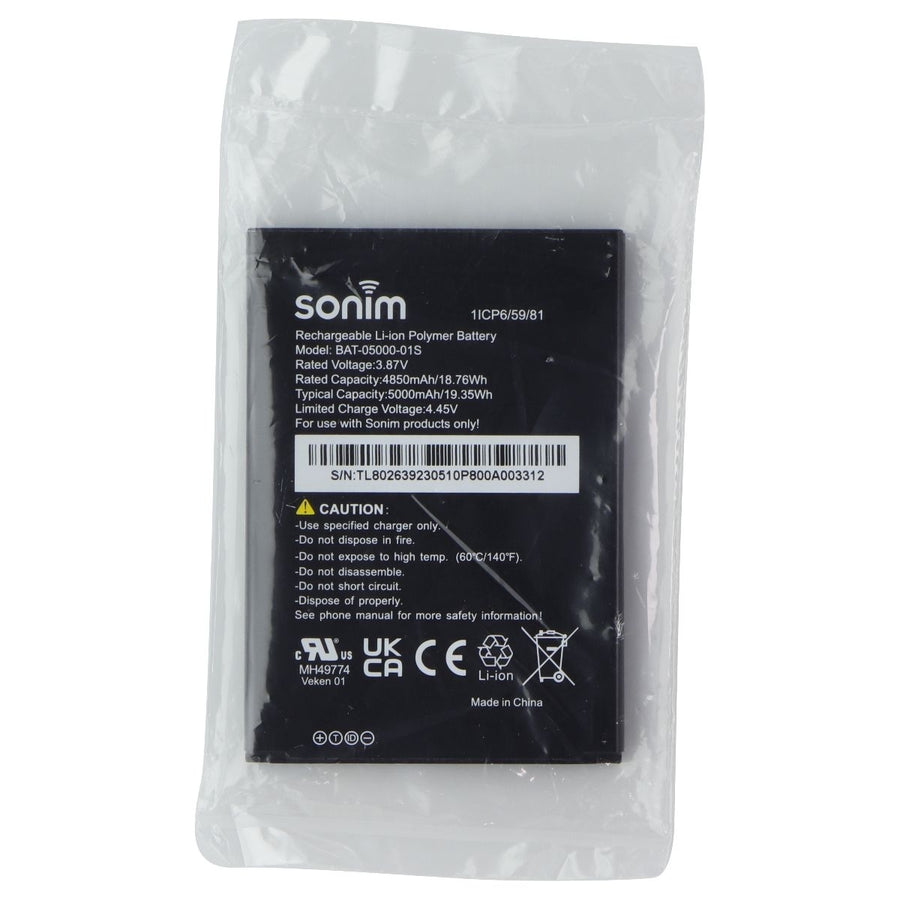 Sonim Rechargeable 3.87V 4850mAh Li-ion Polymer Battery (BAT-05000-01S) Image 1