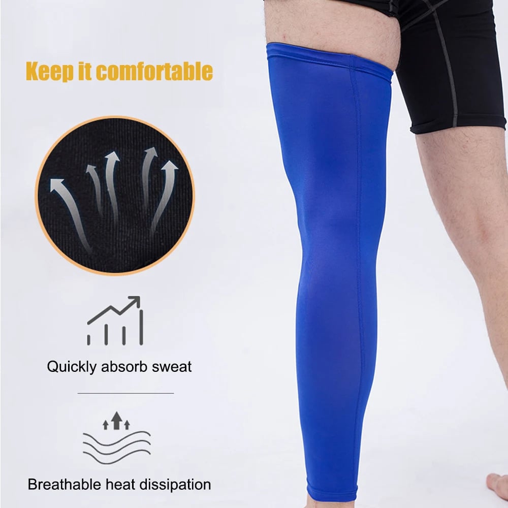 1Pcs Compression Leg Warmers Basketball Football Cycling Socks Knee Calf Sleeves UV Sun Leg Warmers Men Women Image 4