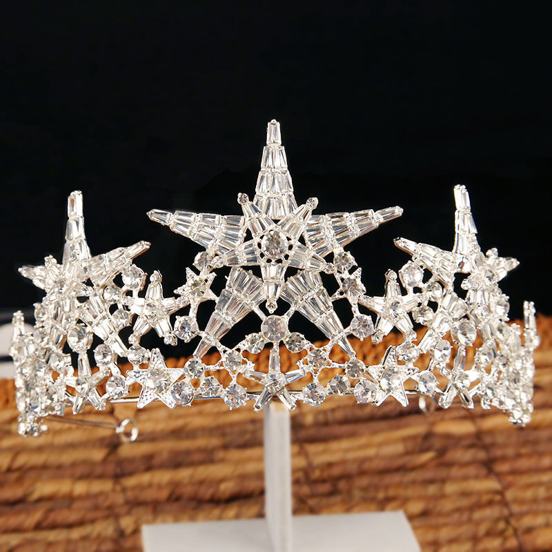 Bridal Wedding Crystal Crown Wedding Dress Birthday Shoot Accessories Image 3