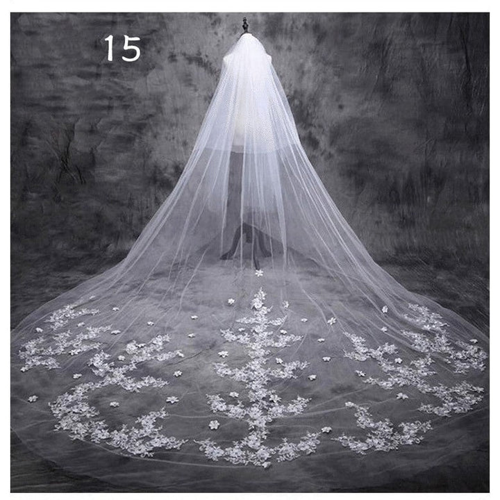 Bridal Wedding Dress Long Tail Luxury Super Fairy Wedding Veil Image 1