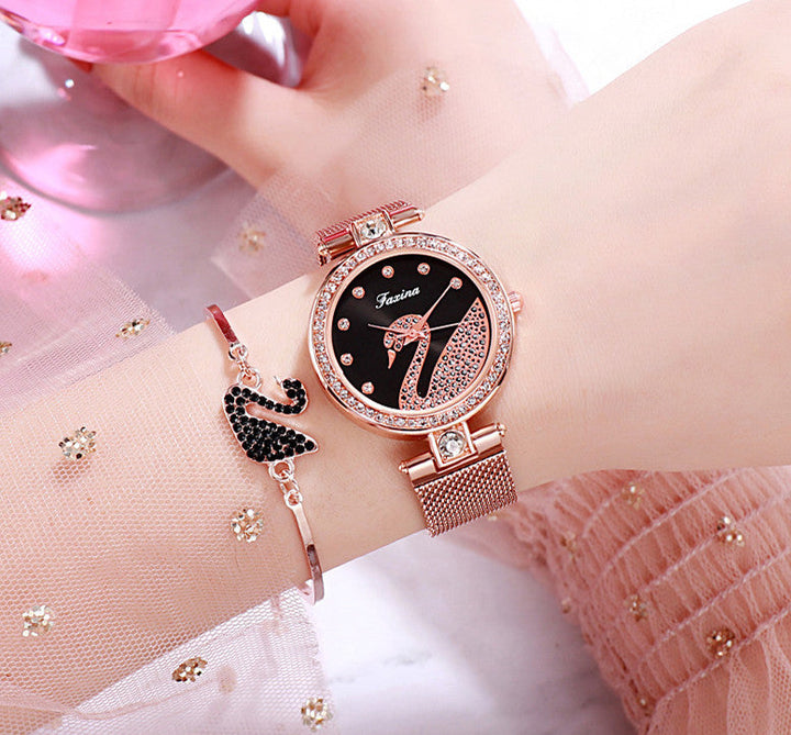 Fashion bracelet necklace ring ladies watch set Image 6