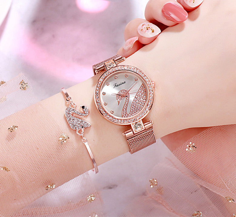 Fashion bracelet necklace ring ladies watch set Image 7