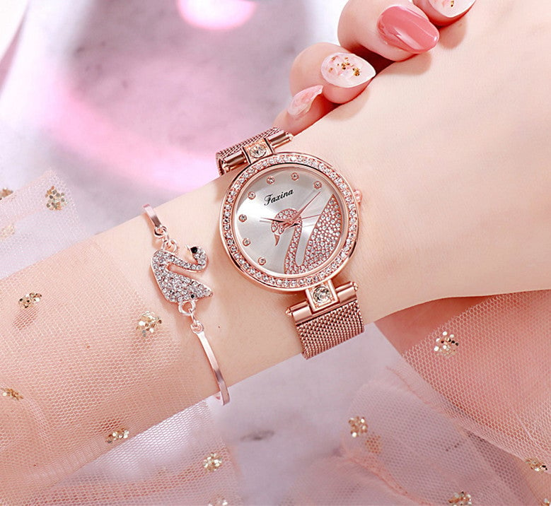 Fashion bracelet necklace ring ladies watch set Image 1