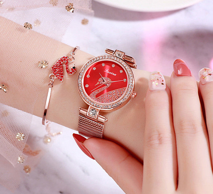 Fashion bracelet necklace ring ladies watch set Image 9