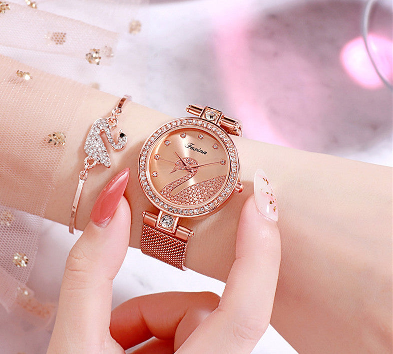 Fashion bracelet necklace ring ladies watch set Image 10