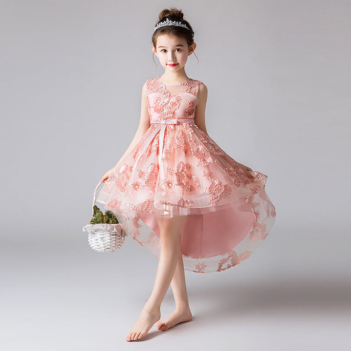 Girls Princess Dress Flower Girl Wedding Dress Image 3