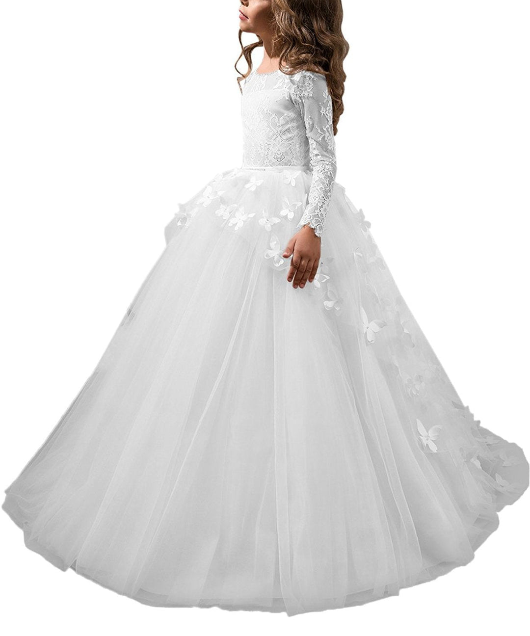 Girls Performance Wedding Long Poached Dress Princess Dress Image 3