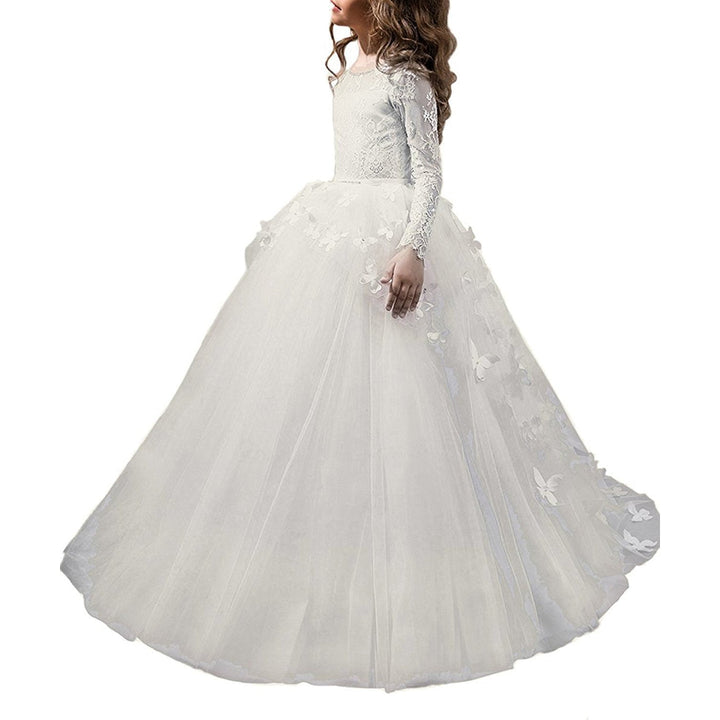 Girls Performance Wedding Long Poached Dress Princess Dress Image 6