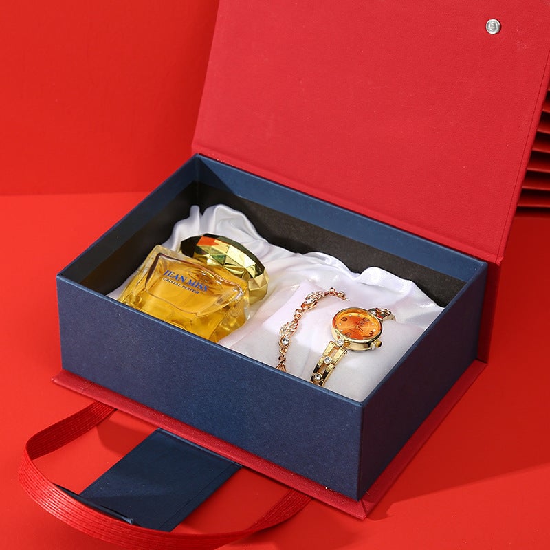 Hand Gift Set Watch Lipstick Perfume Gift Box Image 1