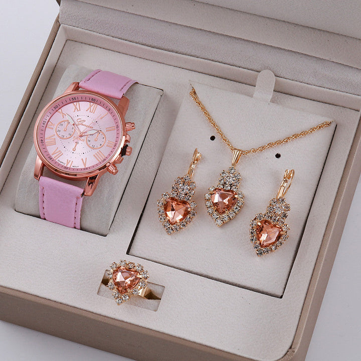 Ladies Graduated Belt Watch Jewelry Set Image 2